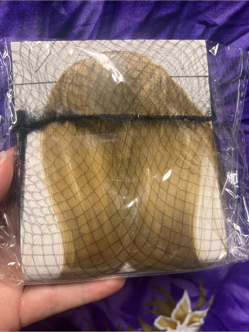 Blonde clip on bangs